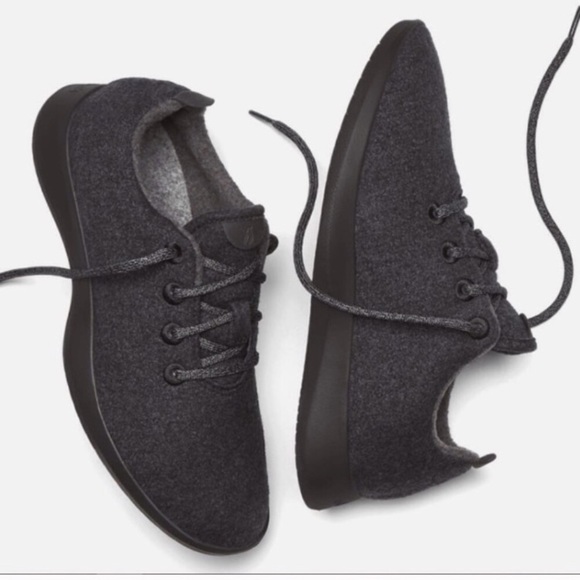 allbirds Shoes - Allbird wool runners in black.